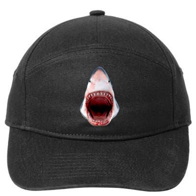 Shark Bite Close Up 3D 7-Panel Snapback Hat