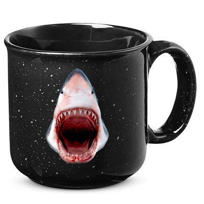 Shark Bite Close Up 3D 15oz Campfire Ceramic Mug
