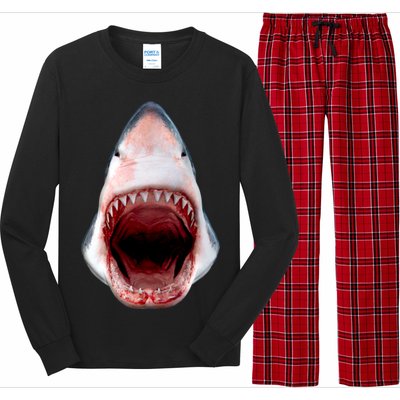 Shark Bite Close Up 3D Long Sleeve Pajama Set