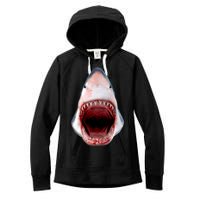 Shark Bite Close Up 3D Women's Fleece Hoodie