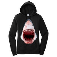 Shark Bite Close Up 3D Women's Pullover Hoodie