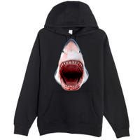 Shark Bite Close Up 3D Premium Pullover Hoodie