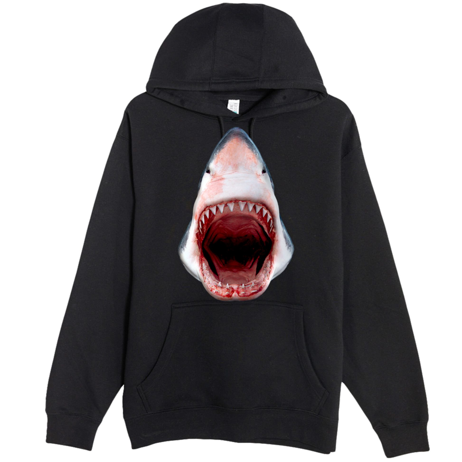 Shark Bite Close Up 3D Premium Pullover Hoodie