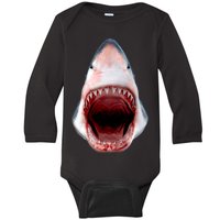 Shark Bite Close Up 3D Baby Long Sleeve Bodysuit