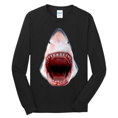 Shark Bite Close Up 3D Tall Long Sleeve T-Shirt