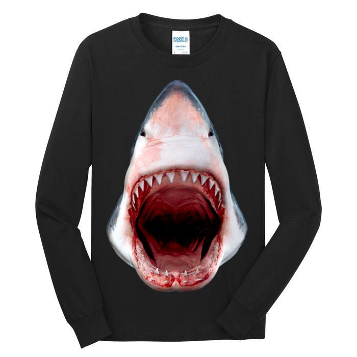 Shark Bite Close Up 3D Tall Long Sleeve T-Shirt