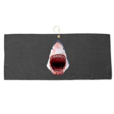 Shark Bite Close Up 3D Large Microfiber Waffle Golf Towel