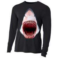 Shark Bite Close Up 3D Cooling Performance Long Sleeve Crew