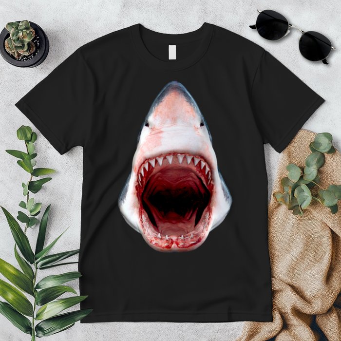 Shark Bite Close Up 3D Premium T-Shirt