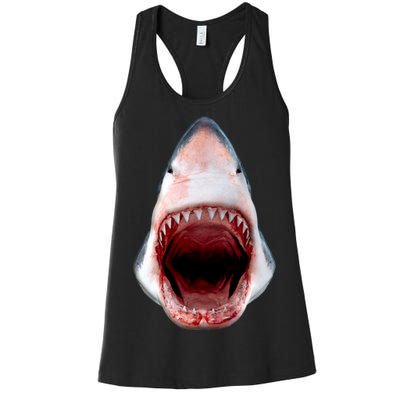 Shark Bite Close Up 3D Women's Racerback Tank