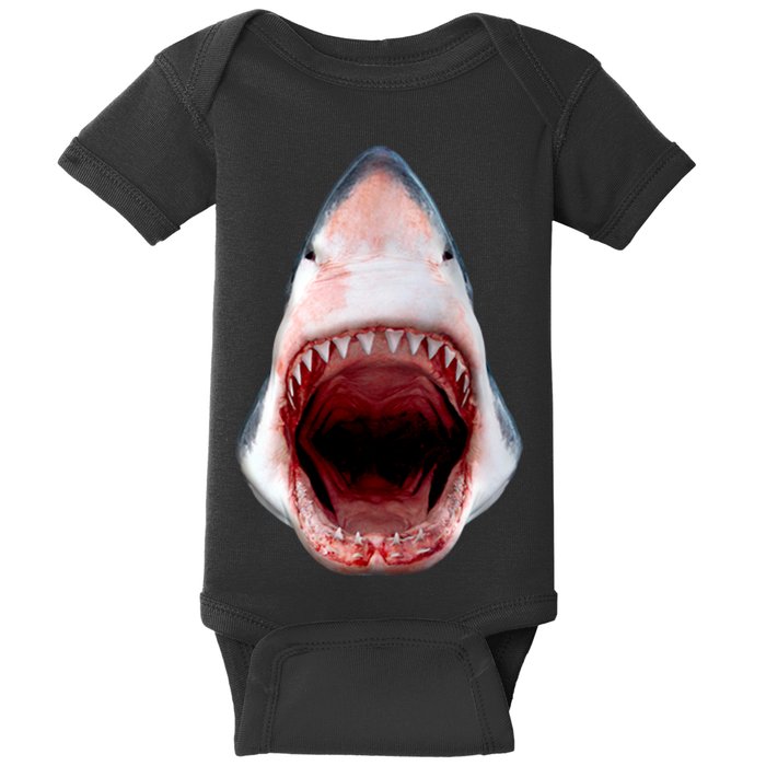 Shark Bite Close Up 3D Baby Bodysuit