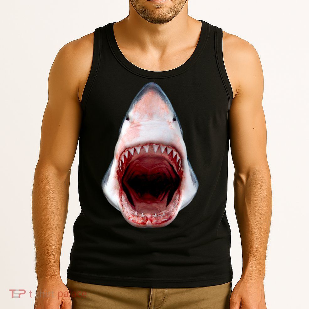 Shark Bite Close Up 3D Tank Top