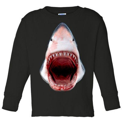 Shark Bite Close Up 3D Toddler Long Sleeve Shirt