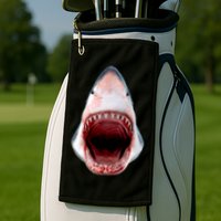 Shark Bite Close Up 3D Golf Towel