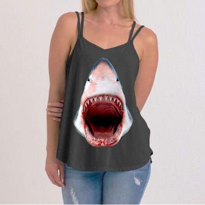 Shark Bite Close Up 3D Women's Strappy Tank