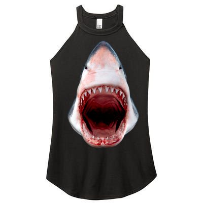 Shark Bite Close Up 3D Women's Perfect Tri Rocker Tank