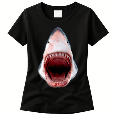 Shark Bite Close Up 3D Womens T-Shirt