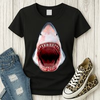 Shark Bite Close Up 3D Womens T-Shirt