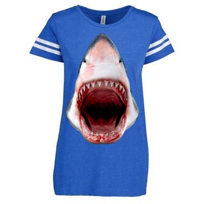 Shark Bite Close Up 3D Enza Ladies Jersey Football T-Shirt