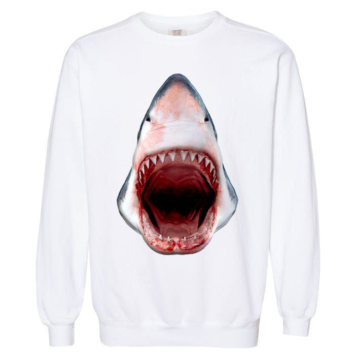 Shark Bite Close Up 3D Garment-Dyed Sweatshirt