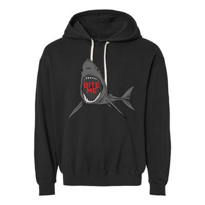 Shark Bite Me Garment-Dyed Fleece Hoodie