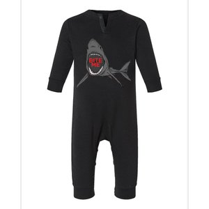 Shark Bite Me Infant Fleece One Piece