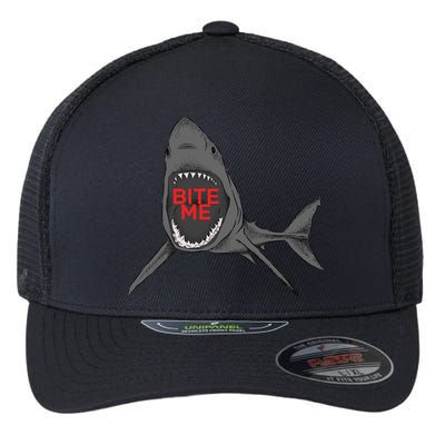 Shark Bite Me Flexfit Unipanel Trucker Cap