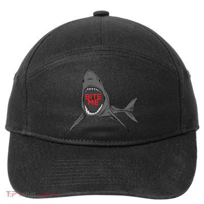 Shark Bite Me 7-Panel Snapback Hat