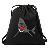 Shark Bite Me Drawstring Bag