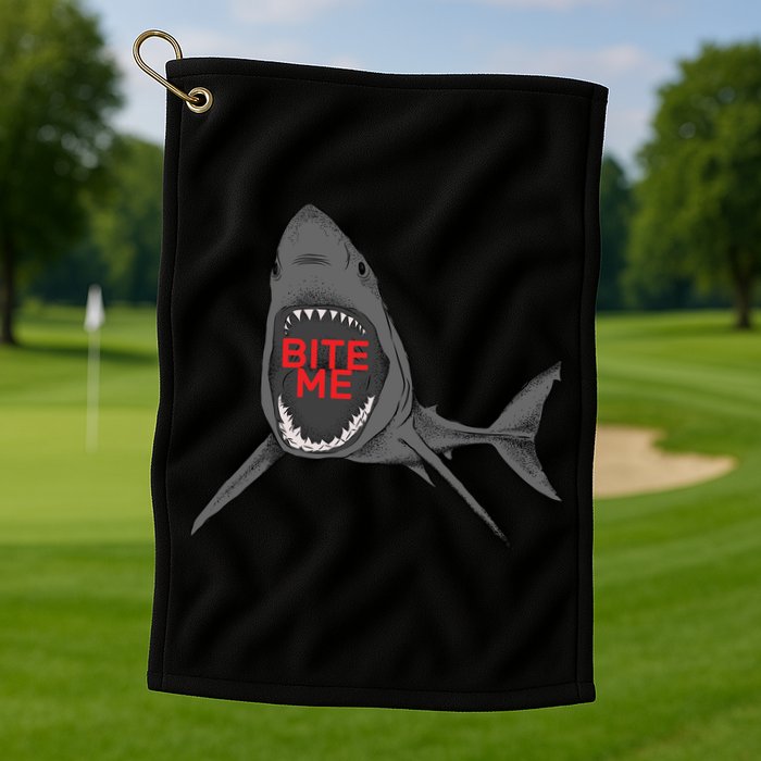 Shark Bite Me Golf Towel