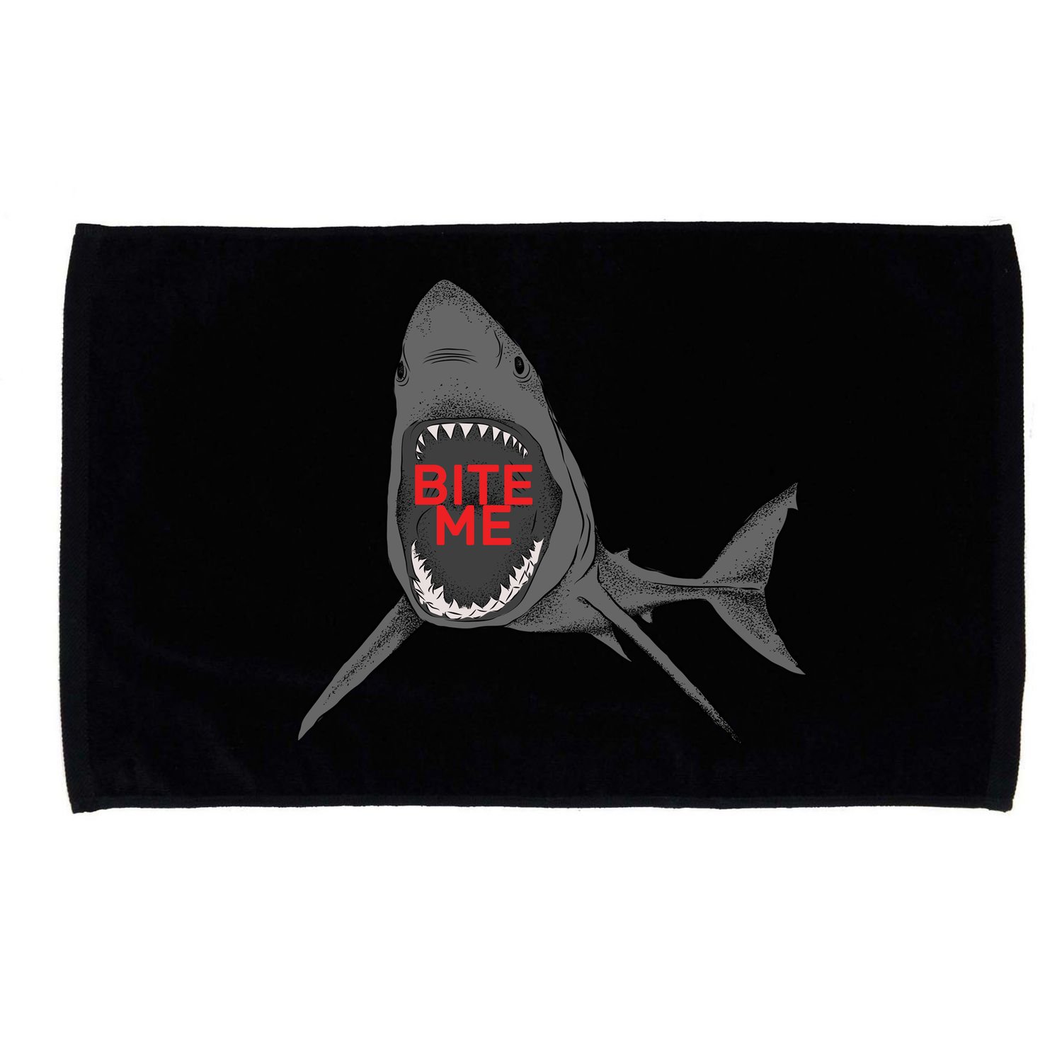 Shark Bite Me Microfiber Hand Towel
