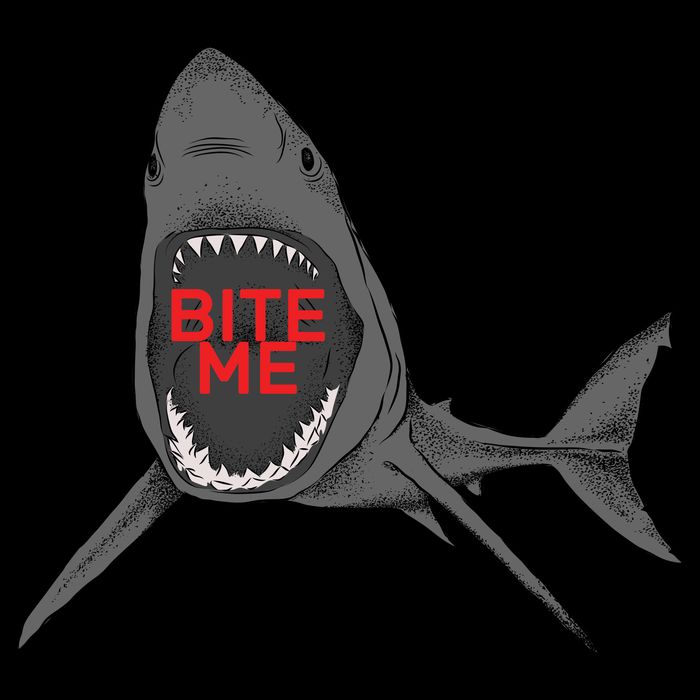 Shark Bite Me Women's Crop Top Tee