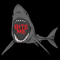 Shark Bite Me Cropped Pullover Crew
