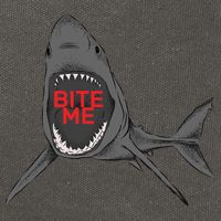 Shark Bite Me Cotton Canvas Backpack