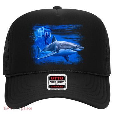 Shark Cage High Crown Mesh Back Trucker Hat