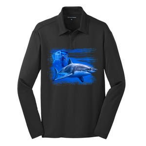 Shark Cage Silk Touch Performance Long Sleeve Polo