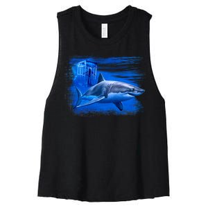 Shark Cage Women's Racerback Cropped Tank