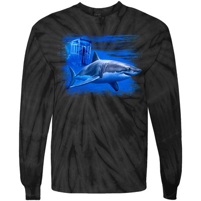 Shark Cage Tie-Dye Long Sleeve Shirt