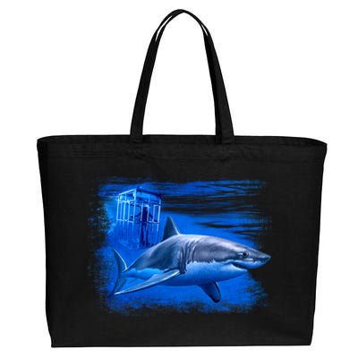 Shark Cage Cotton Canvas Jumbo Tote