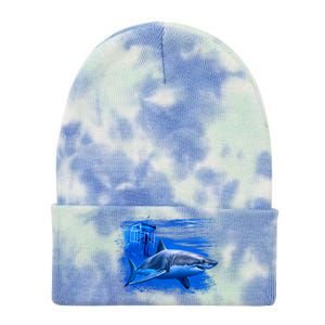 Shark Cage Tie Dye 12in Knit Beanie