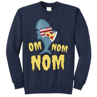 Shark Eating Pizza Om Nom Nom Sweatshirt