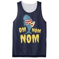 Shark Eating Pizza Om Nom Nom Mesh Reversible Basketball Jersey Tank