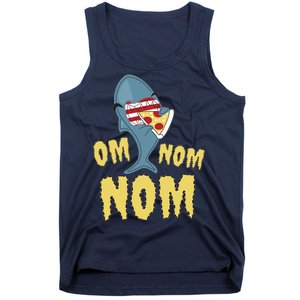 Shark Eating Pizza Om Nom Nom Tank Top