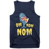 Shark Eating Pizza Om Nom Nom Tank Top