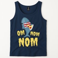 Shark Eating Pizza Om Nom Nom Tank Top