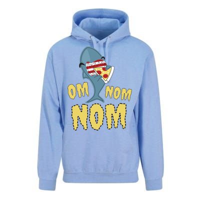 Shark Eating Pizza Om Nom Nom Unisex Surf Hoodie