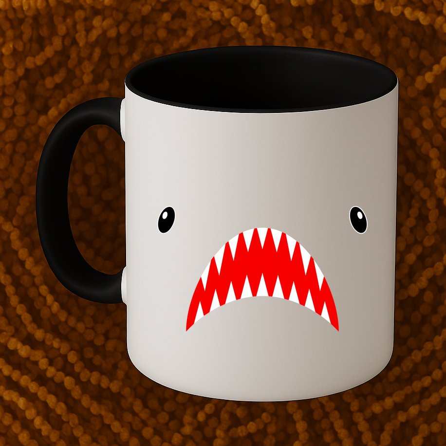 Shark Face Teeth Big Week Costume Mug