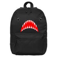 Shark Face Teeth Big Week Costume 16 in Basic Backpack