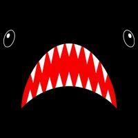 Shark Face Teeth Big Week Costume 16 in Basic Backpack