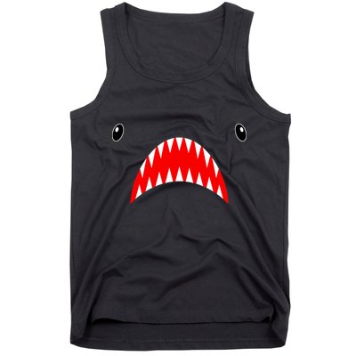 Shark Face Teeth Big Week Costume Tank Top